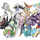 Mythical Pokemon jump at the audience.